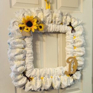 Square Diaper Wreath