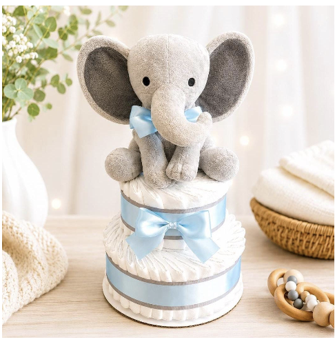 Elephant Diaper Cake