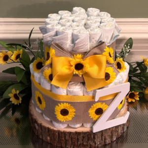 Sunflower Diaper Cake