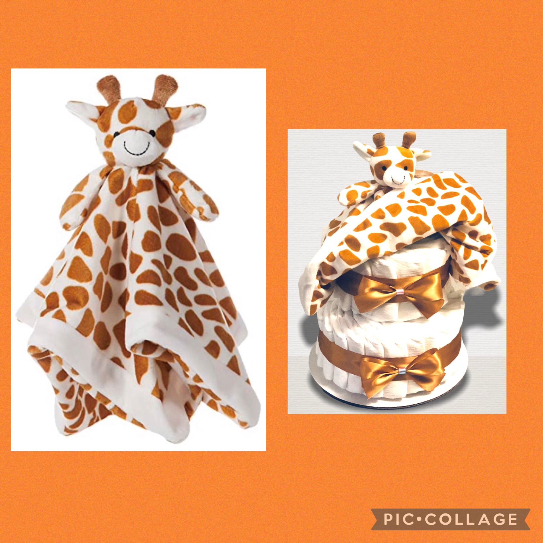 Giraffe Diaper Cake with Lovey - Image 3