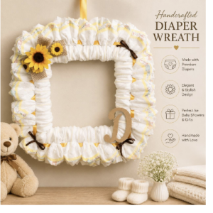 Square Diaper Wreath