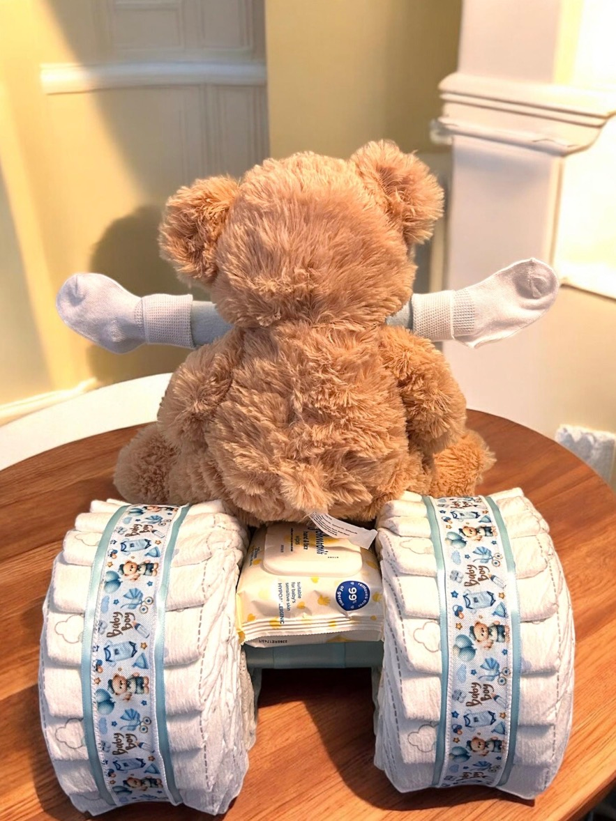 Diaper Three Wheeler with Teddy Bear - Image 6
